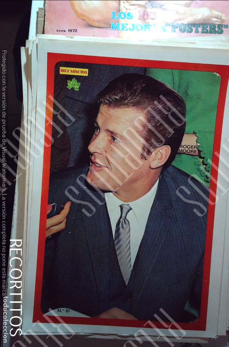 Collezionismo di Riviste e Giornali: poster diez minutos 1972 roger moore james bond 007