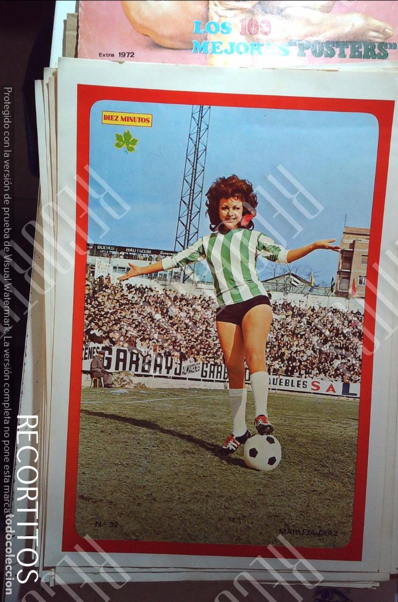 Collezionismo di Riviste e Giornali: poster diez minutos 1972 marujita diaz