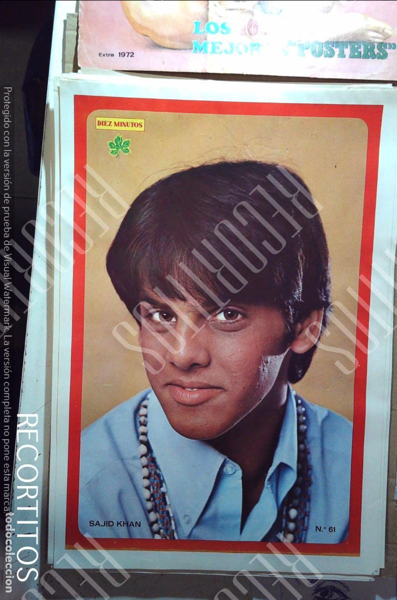 Collezionismo di Riviste e Giornali: poster diez minutos 1972 sajid khan