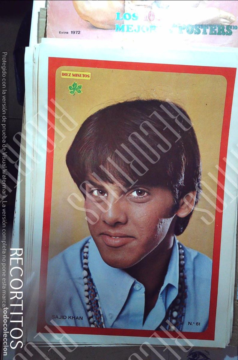Collezionismo di Riviste e Giornali: poster diez minutos 1972 sajid khan