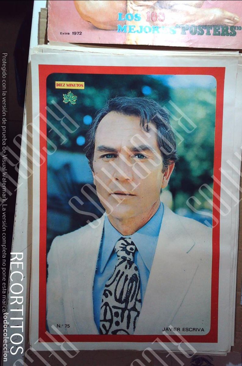 Collezionismo di Riviste e Giornali: poster diez minutos 1972 javier escriva