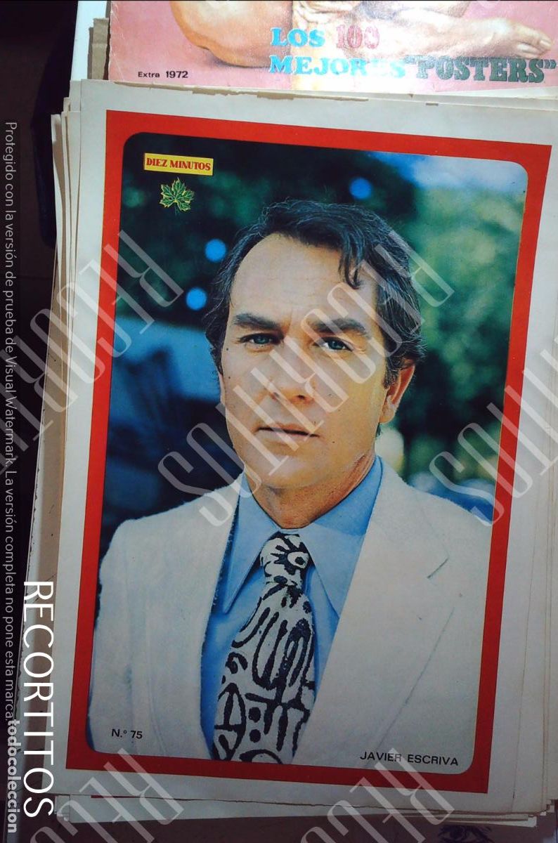 Collezionismo di Riviste e Giornali: poster diez minutos 1972 javier escriva