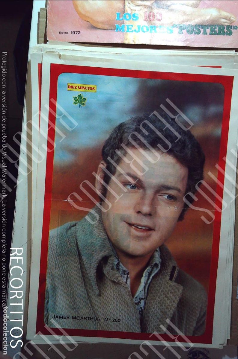 Collezionismo di Riviste e Giornali: poster diez minutos 1972 james mcarthur