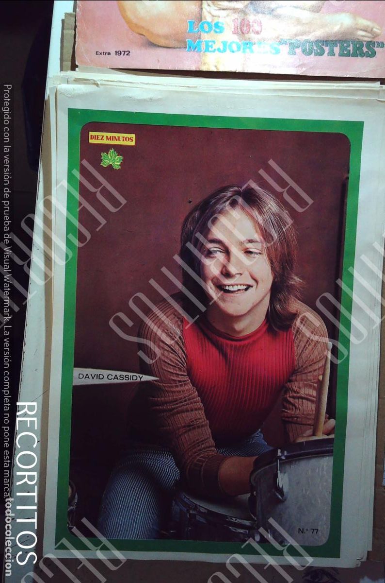 Collezionismo di Riviste e Giornali: poster diez minutos 1972 david cassidy