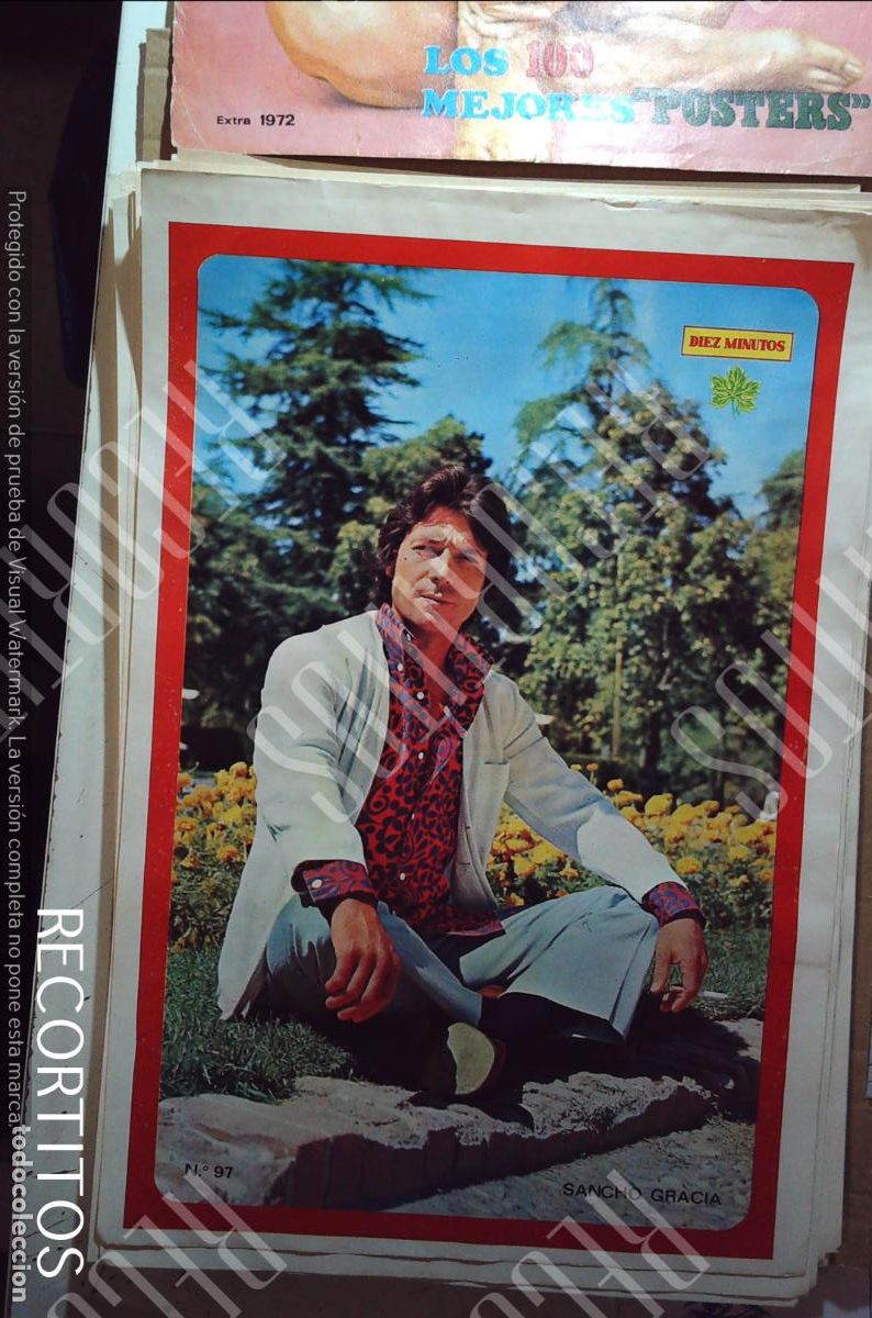 Collezionismo di Riviste e Giornali: poster diez minutos 1972 sancho gracia curro jimenez