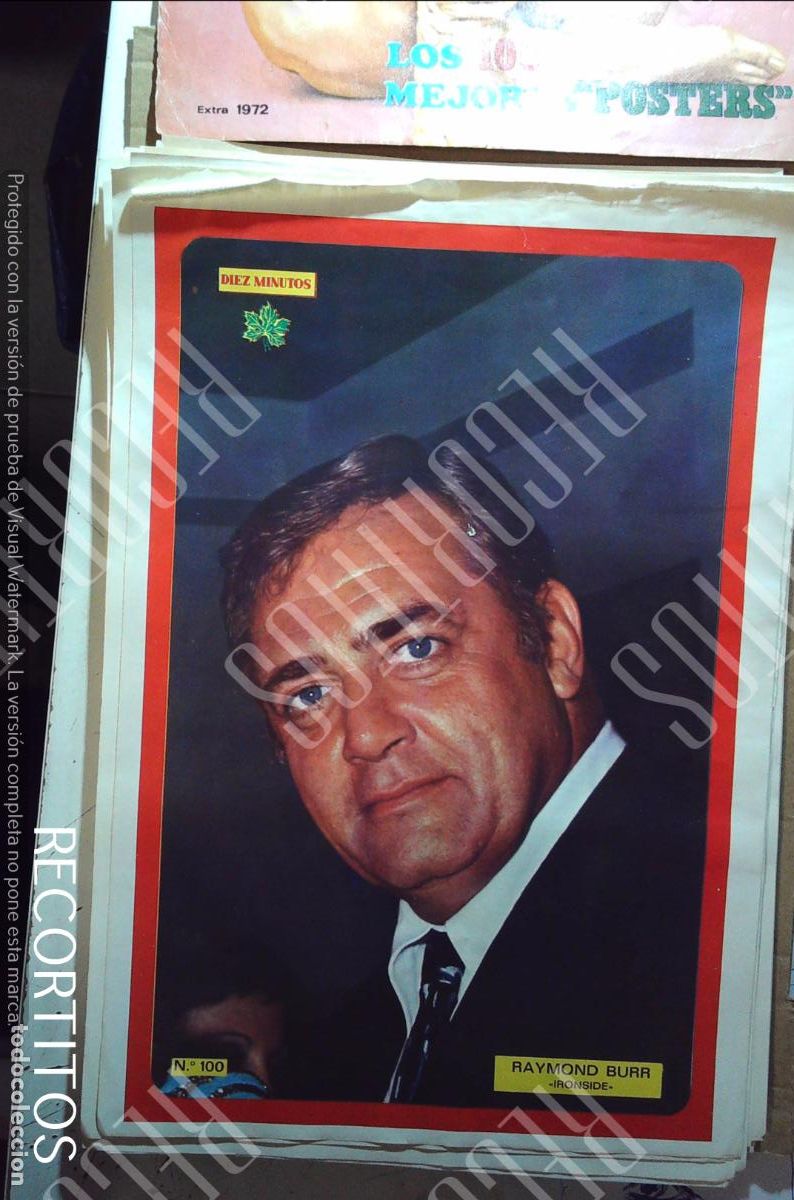 Collezionismo di Riviste e Giornali: poster diez minutos 1972 raymond burr ironside