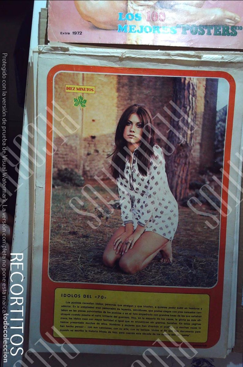 Collezionismo di Riviste e Giornali: poster diez minutos 1972 angela corello