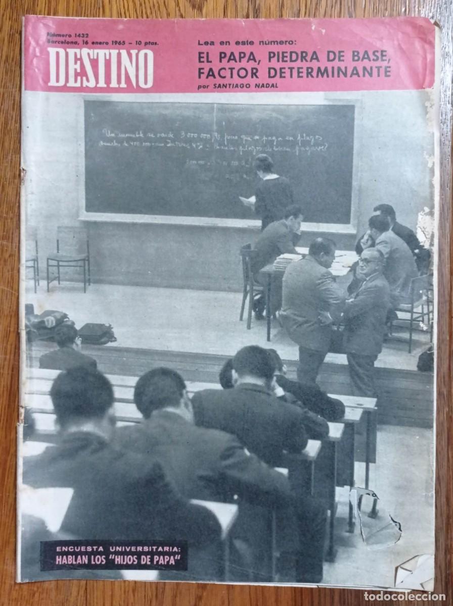 Coleccionismo de Revistas y Peri&oacute;dicos: REVISTA DESTINO N&ordm; 1432 BARCELONA 16 ENERO 1965. LA POLITICA ITALIANA, HITLER, ESPIONAJE