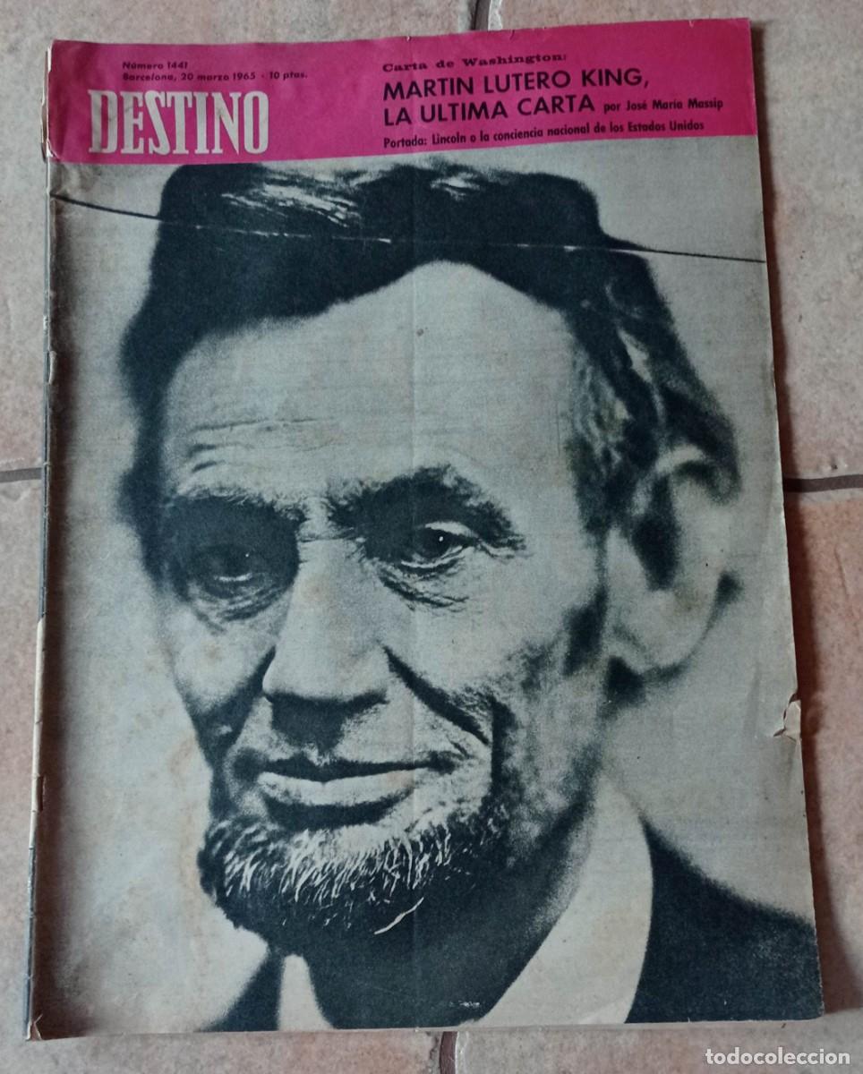 Coleccionismo de Revistas y Peri&oacute;dicos: REVISTA DESTINO N&ordm; 1441 BARCELONA 20 MARZO 1965. MARTIN LUTERO KING, GAUDI, BERGA, HITLER