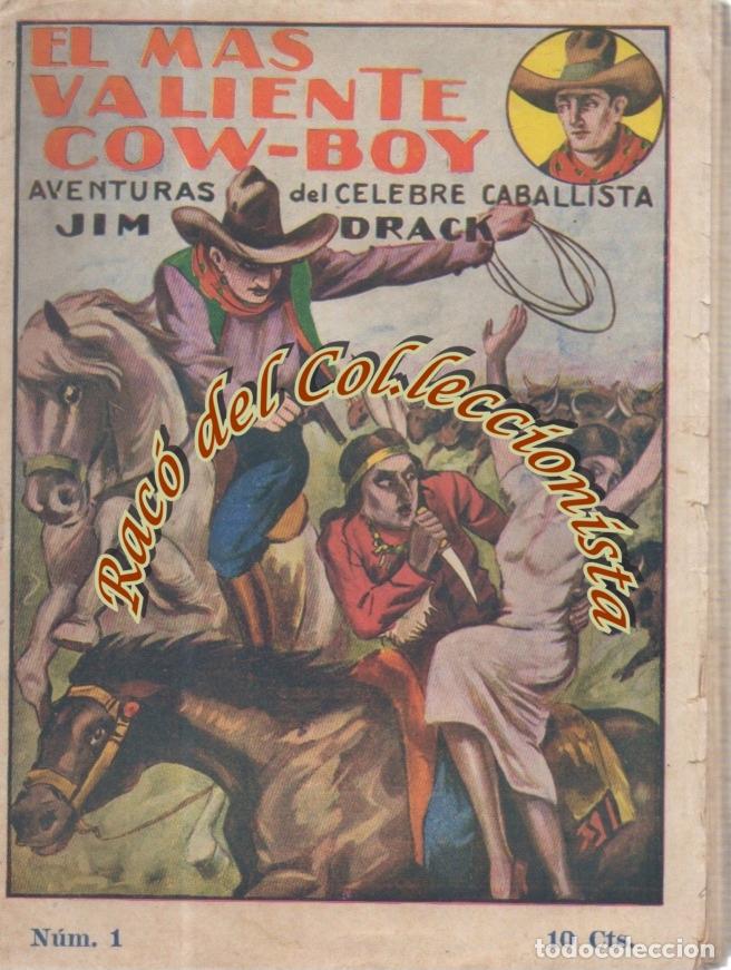 Coleccionismo de Revistas y Peri&oacute;dicos: JIM DRACK EL MAS VALIENTE COW BOY ,COMPLETA 18 EJEMPLARES, E.PEREZ DONAZ, EL GATO NEGRO