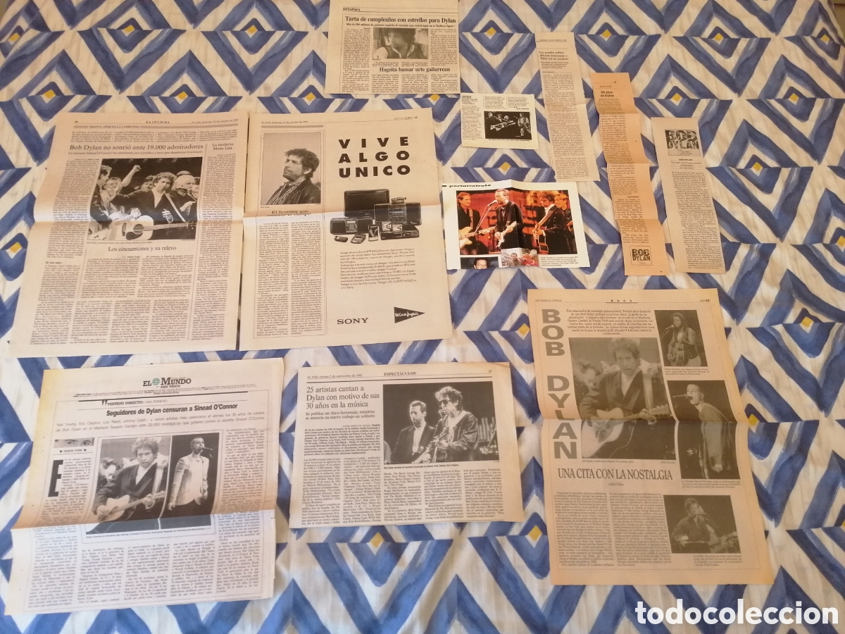 Coleccionismo de Revistas y Peri&oacute;dicos: P&aacute;ginas Y Recortes Prensa Espa&ntilde;ola Concierto Celebraci&oacute;n 30 Aniversario Bob Dylan.New York 1992.Leer