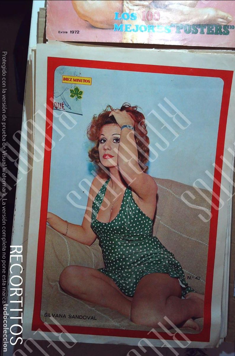 Coleccionismo de Revistas y Peri&oacute;dicos: poster diez minutos 1972 SILVANA SANDOVAL