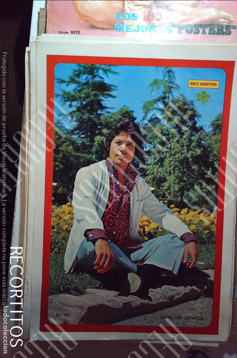 Coleccionismo de Revistas y Peri&oacute;dicos: poster diez minutos 1972 sancho gracia curro jimenez