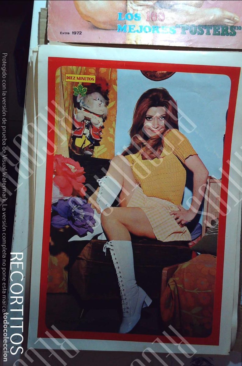 Coleccionismo de Revistas y Peri&oacute;dicos: poster diez minutos 1972 CONCHITA BAUTISTA