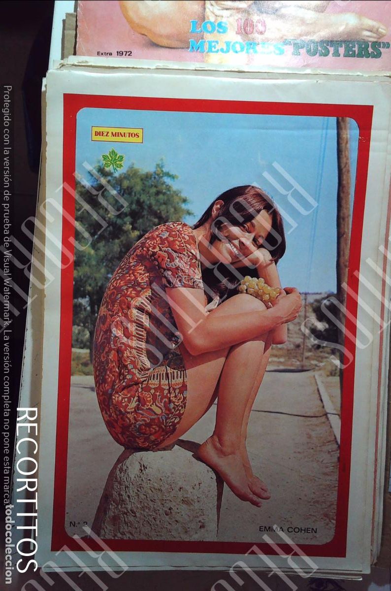 Coleccionismo de Revistas y Peri&oacute;dicos: poster diez minutos 1972 EMMA COHEN