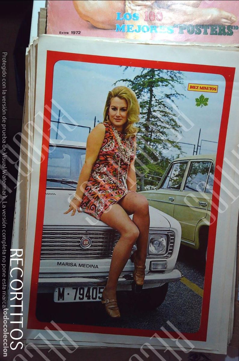 Coleccionismo de Revistas y Peri&oacute;dicos: poster diez minutos 1972 MARISA MEDINA