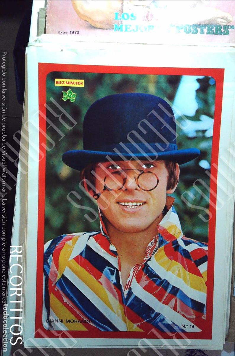 Coleccionismo de Revistas y Peri&oacute;dicos: poster diez minutos 1972 gianni morandi