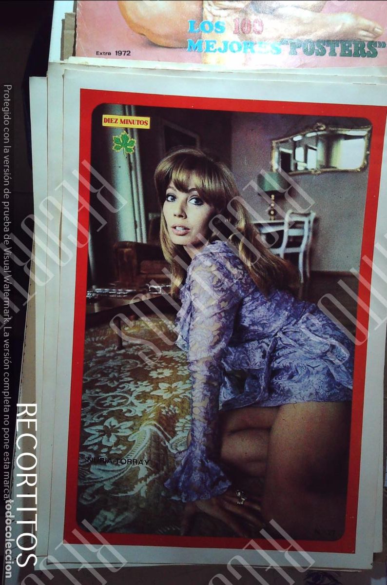 Coleccionismo de Revistas y Peri&oacute;dicos: poster diez minutos 1972 NURIA TORRAY