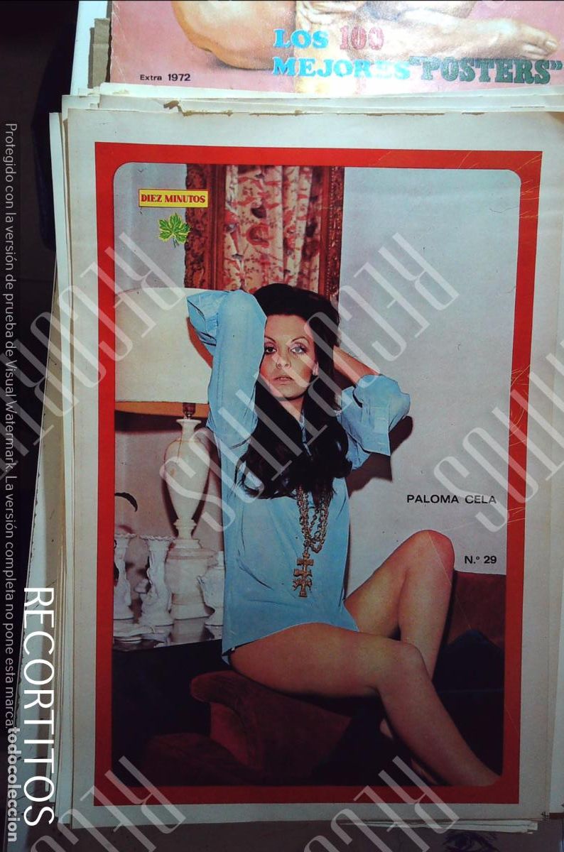 Coleccionismo de Revistas y Peri&oacute;dicos: poster diez minutos 1972 PALOMA CELA