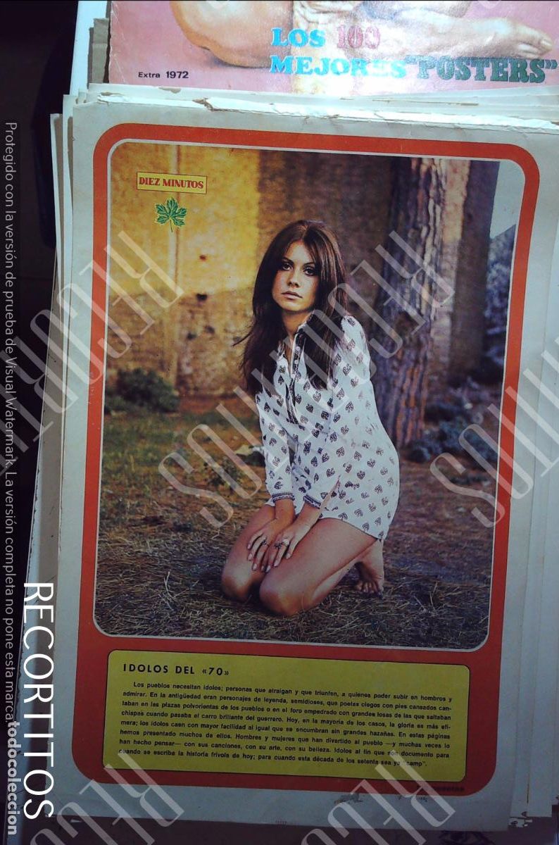 Coleccionismo de Revistas y Peri&oacute;dicos: poster diez minutos 1972 angela corello