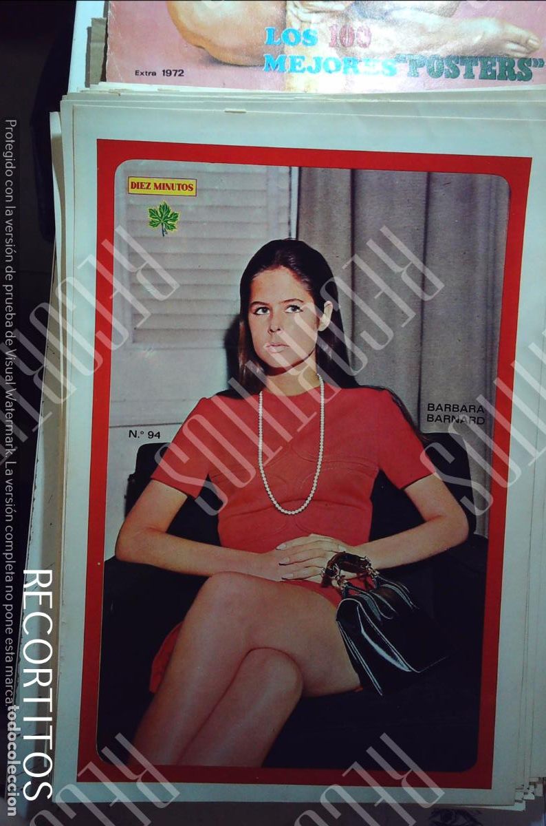 Colecionismo de Revistas e Jornais: poster diez minutos 1972 TONY CURTIS BARBARA BARNARD