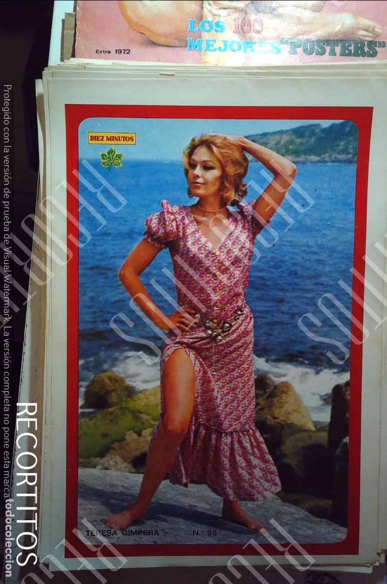 Colecionismo de Revistas e Jornais: poster diez minutos 1972 TONY CURTIS TERESA GIMPERA
