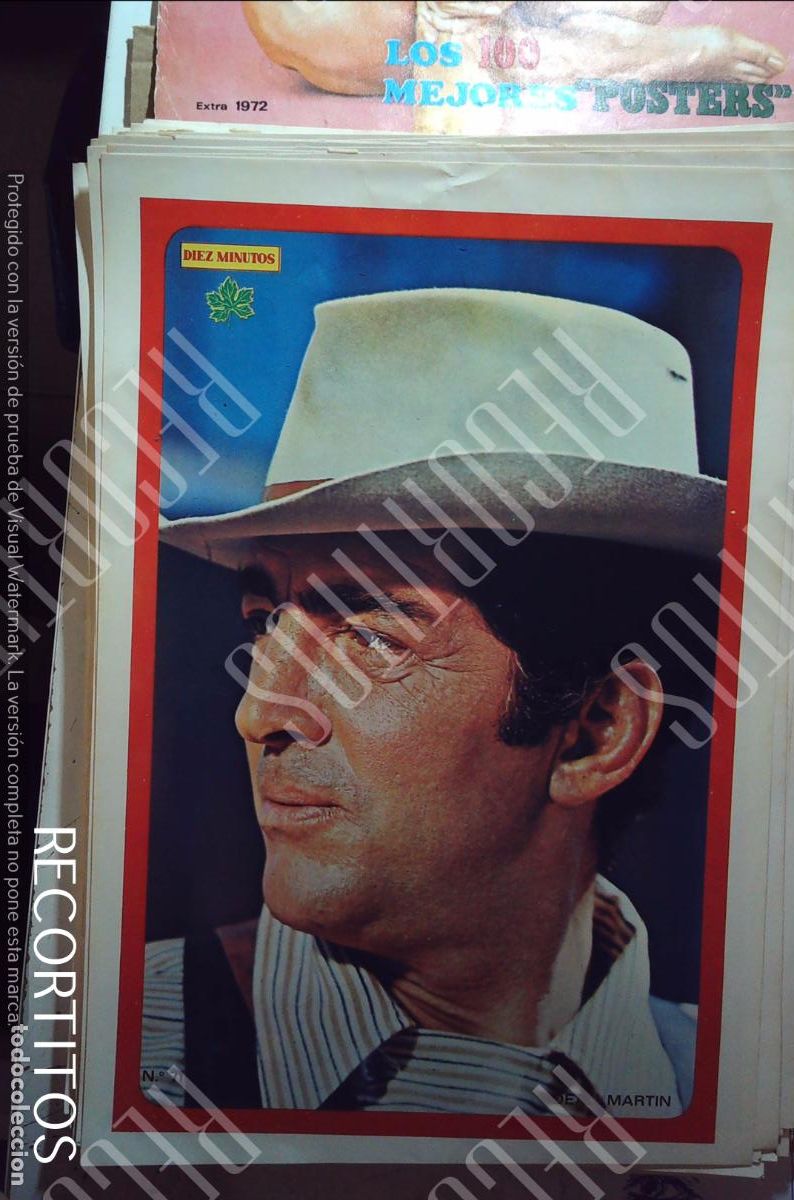 Colecionismo de Revistas e Jornais: poster diez minutos 1972 TONY CURTIS DEAN MARTIN