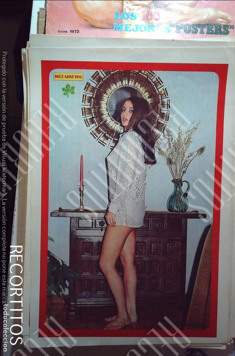 Coleccionismo de Revistas y Peri&oacute;dicos: poster diez minutos 1972 CAROL YEPES