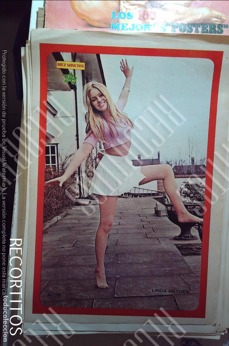 Coleccionismo de Revistas y Peri&oacute;dicos: poster diez minutos 1972 LINDA HAYDEN
