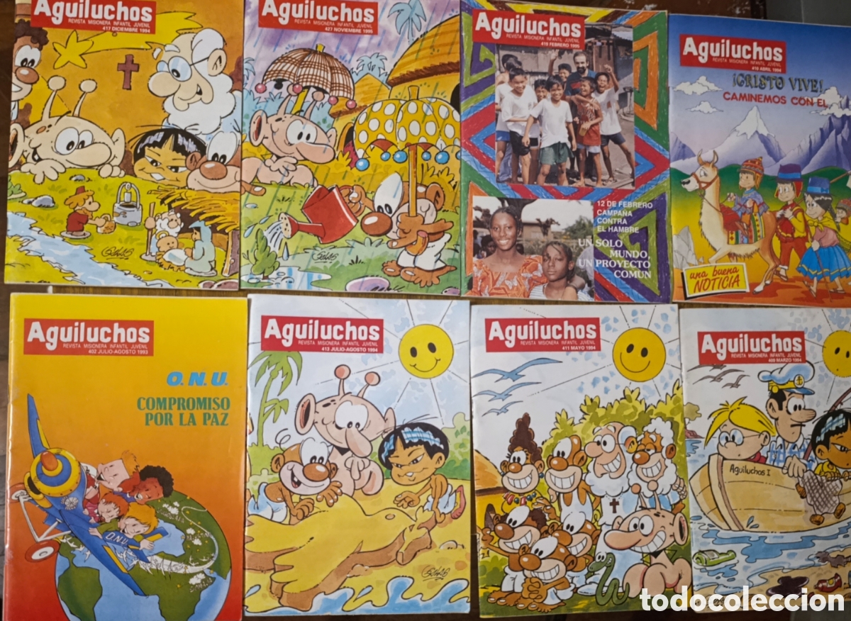 Collectionnisme de Revues et Journaux: Lote de 10 Revistas AGUILUCHOS (Revista Misionera Infantil-Juvenil) &bull; A&ntilde;os 1993-1995 &bull; &iexcl;COMO NUEVAS!