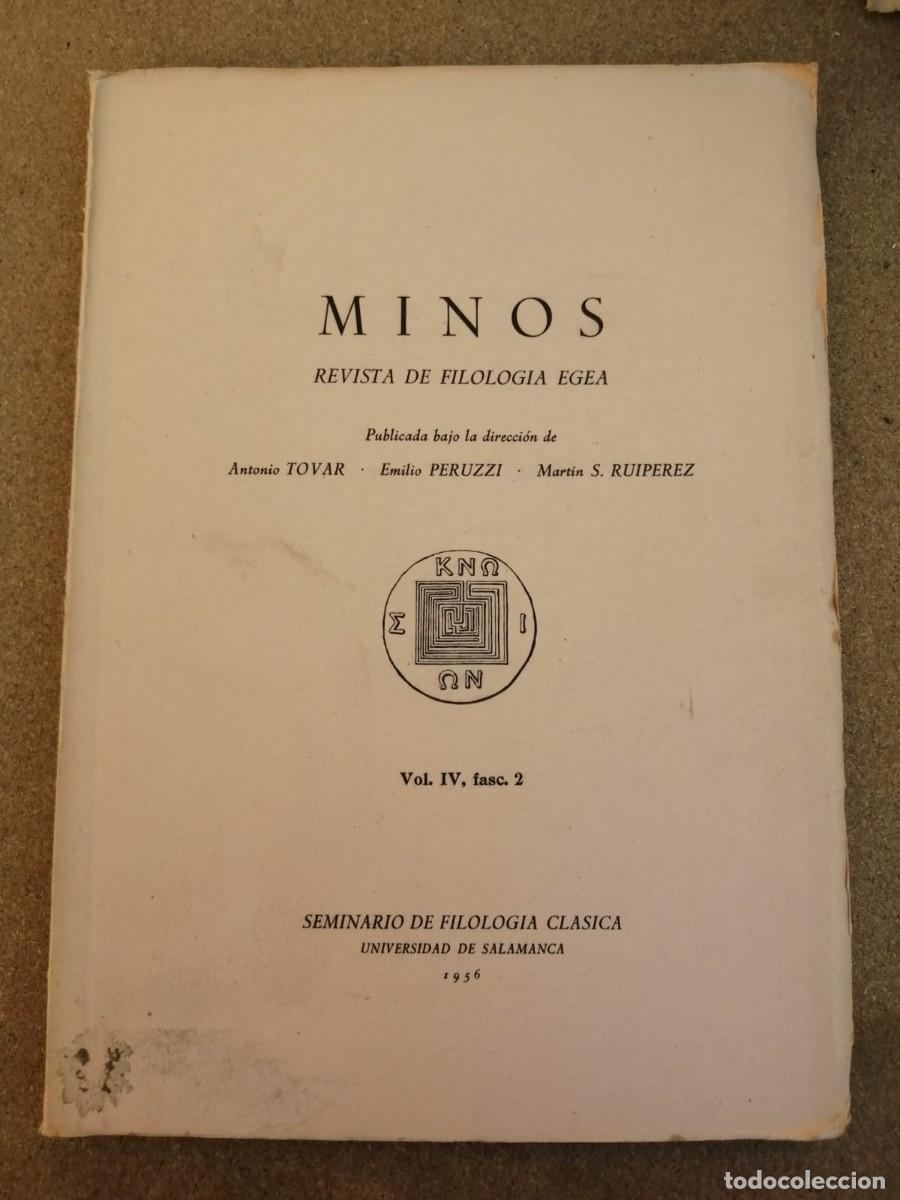Collection Magazines and Newspapers: MINOS. REVISTA DE FILOLOGIA EGEA (VOL IV - FASC. 2, EDITADO EN 1956)