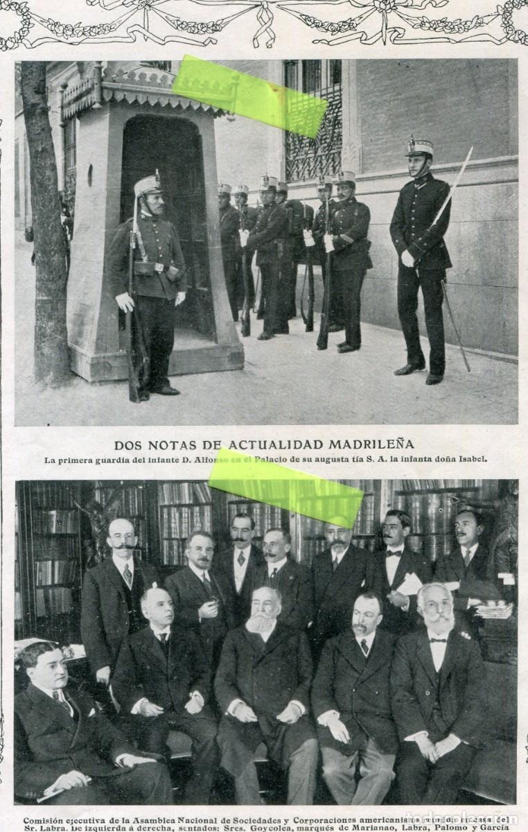 Collezionismo di Riviste e Giornali: RECORTE DE PRENSA A&Ntilde;0 1912 MARQUES DE VILLANUEVA Y LA GELTRU VEHILLS LABRA GOYCOLEA MARIANAO