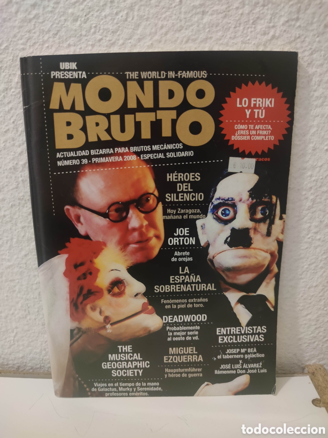 Coleccionismo de Revistas y Peri&oacute;dicos: Revista / Fanzine - Mondo Brutto 39 - Heroes Silencio, Deadwood, Joe Orton, Miguel Ezquerra...
