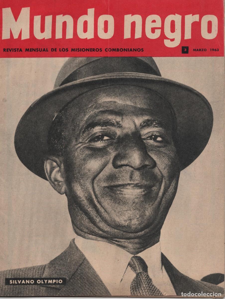 Coleccionismo de Revistas y Peri&oacute;dicos: MUNDO NEGRO PORTADA SILVANO OLYMPO - MISIONEROS COMBONIANOS N 3 MARZO DE 1963