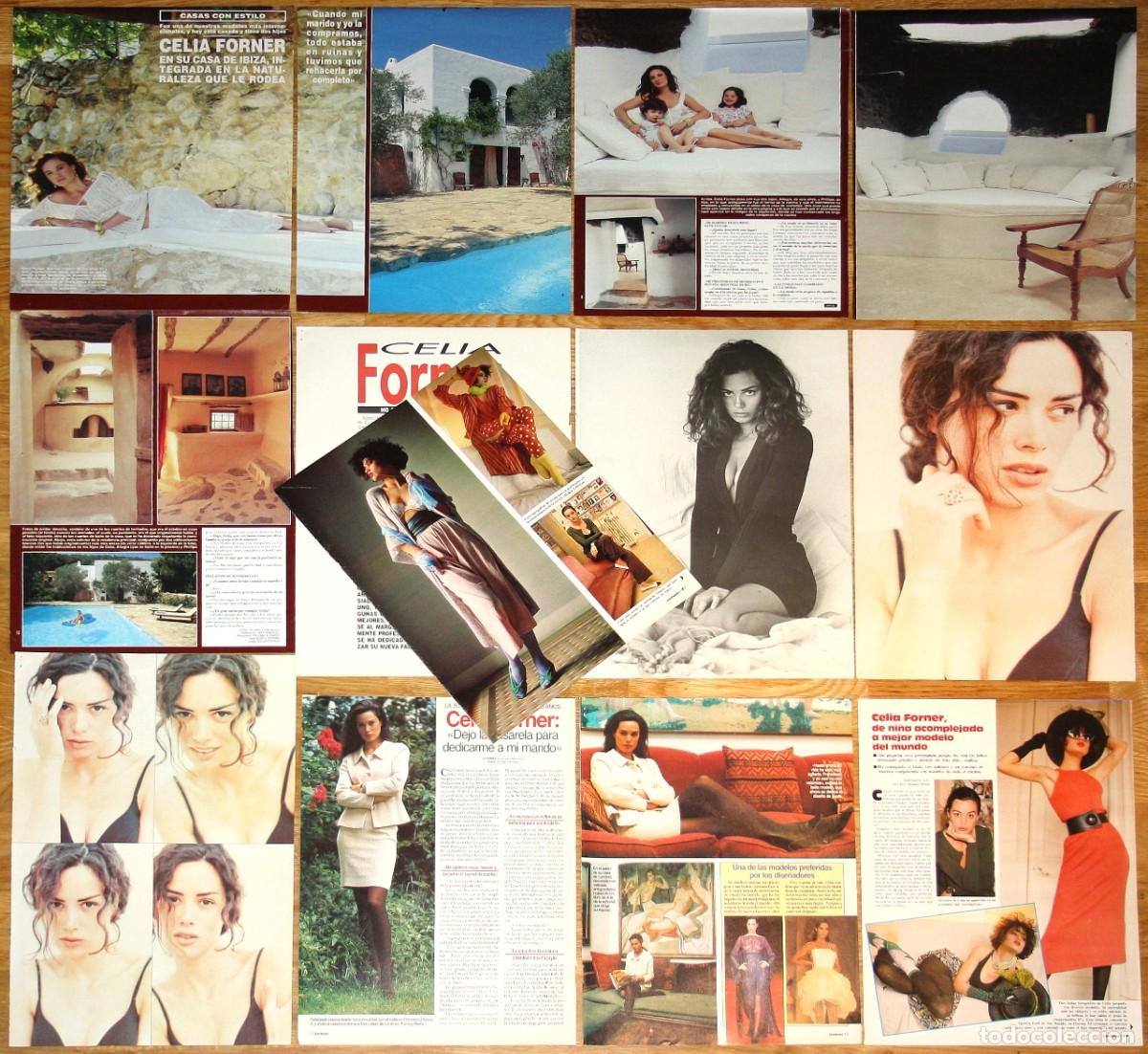 Coleccionismo de Revistas y Peri&oacute;dicos: CELIA FORNER colecci&oacute;n prensa 1980s/00s photos sexy spain top model clippings modelo recortes