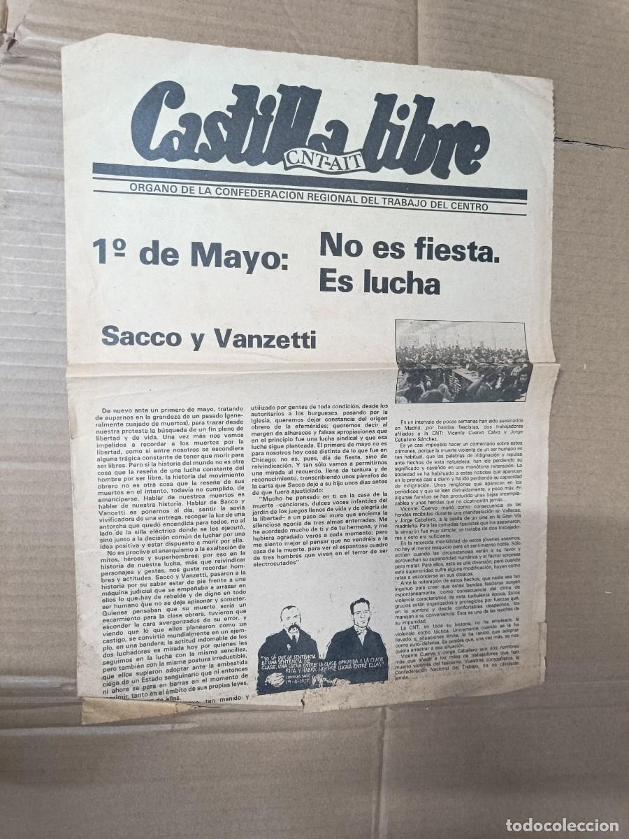 Coleccionismo de Revistas y Peri&oacute;dicos: ANTIGUO PERIODICO POLITICO ANARQUISTA CASTILLA LIBRE, CNT, LIBERTARIO, TRANSICION -P3