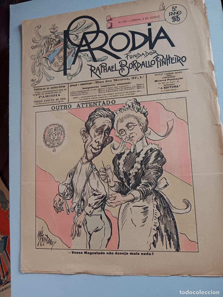 Coleccionismo de Revistas y Peri&oacute;dicos: PARODIA. COMEDIA PORTUGUESA. N&ordm; 123. LISBOA 1905. OTRO ATENTADO. ALFONSO XIII. BORDALLO PINHEIRO