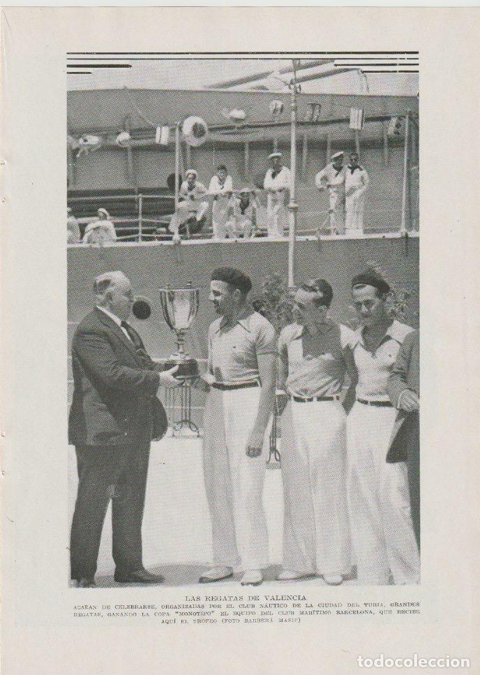 Collezionismo di Riviste e Giornali: * VALENCIA * Regatas Club N&aacute;utico, equipo Club Mar&iacute;timo de Barcelona - 1934