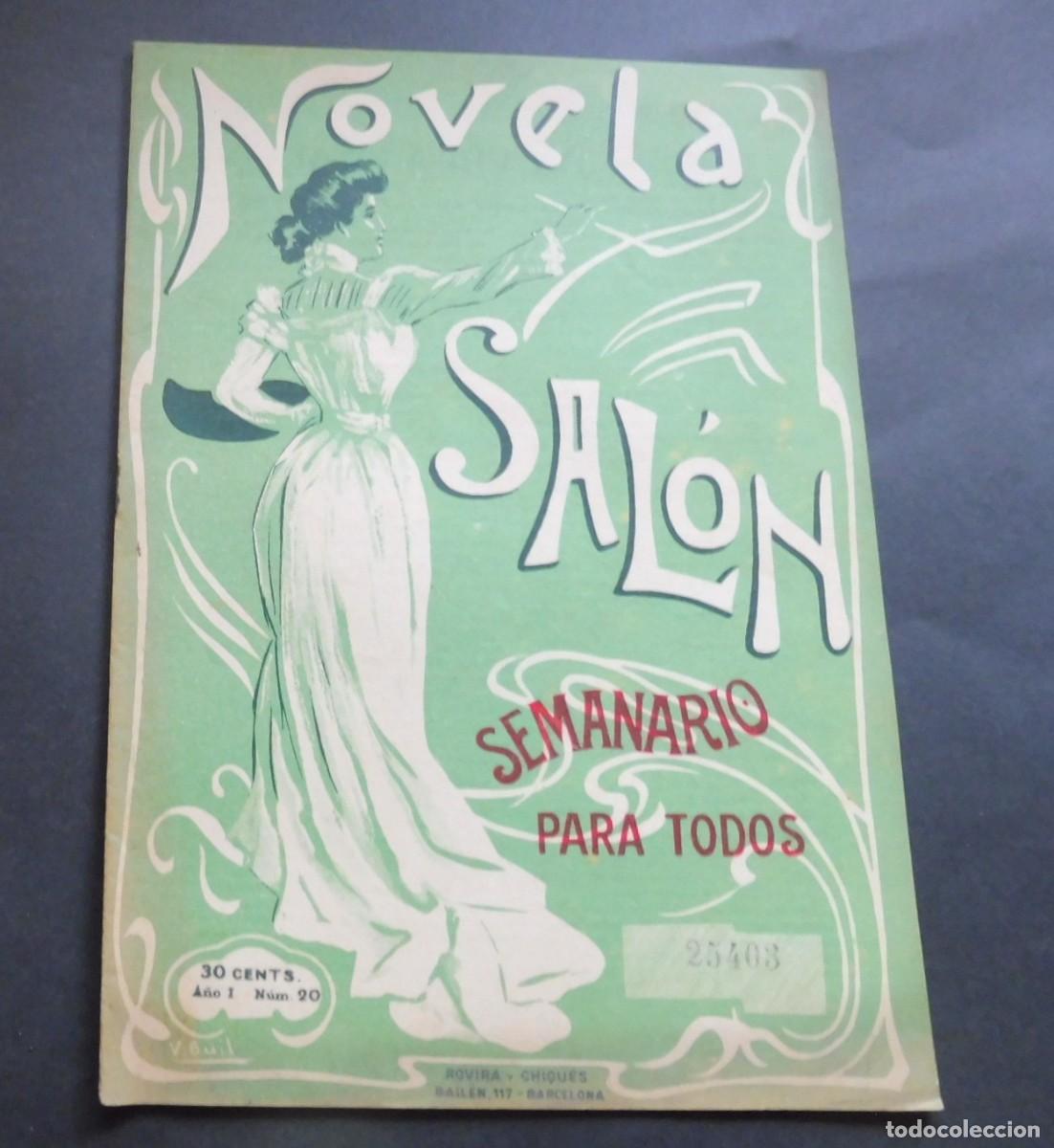 Coleccionismo de Revistas y Peri&oacute;dicos: REVISTA - NOVELA DE SAL&Oacute;N - N&Uacute;M 20 - 12 de Agosto de 1906 - SEMANARIO ILUSTRADO - N&Uacute;M EJEMPLAR 25403