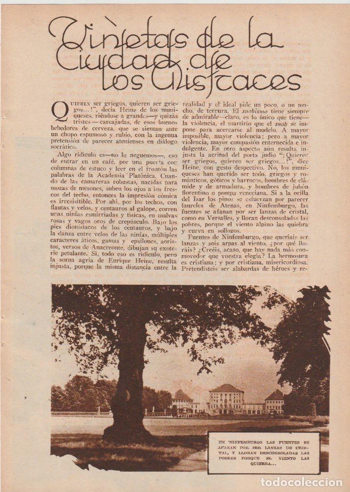 Coleccionismo de Revistas y Peri&oacute;dicos: * MUNICH * Vi&ntilde;etas de la ciudad de los disfraces / Eugenio Montes - 1934