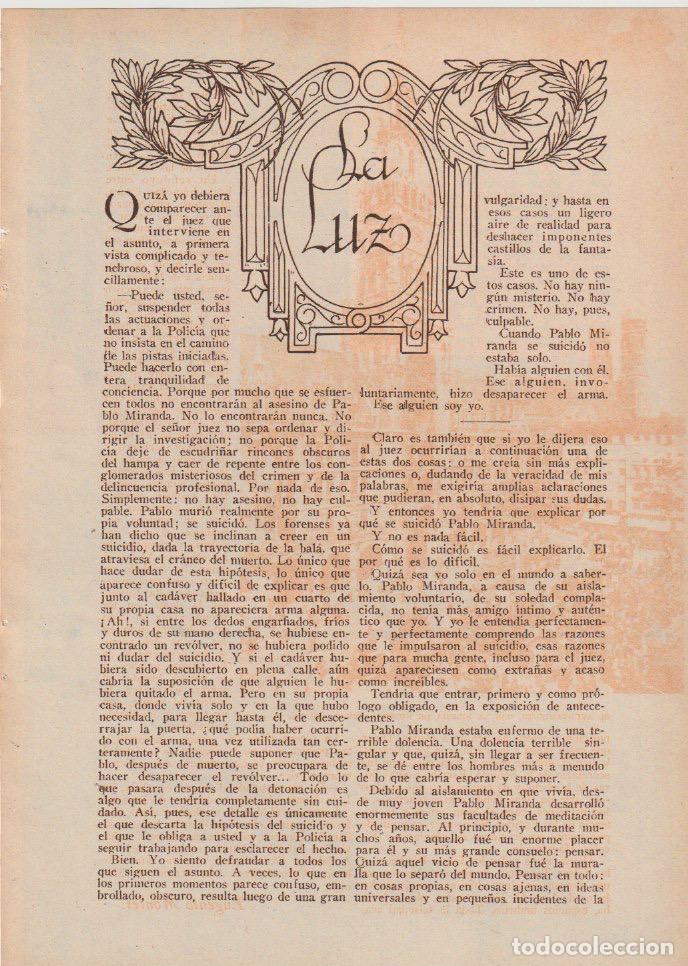 Coleccionismo de Revistas y Peri&oacute;dicos: La luz / texto de Gabriel Greiner; dibujo de Carmona - 1934