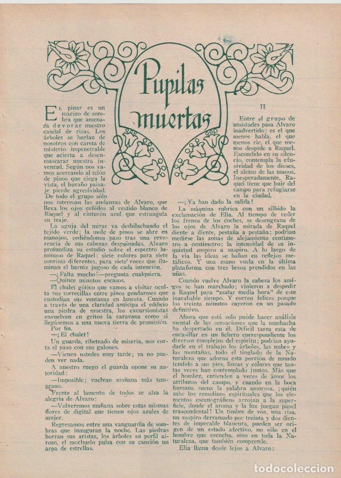 Collectionnisme de Revues et Journaux: Pupilas muertas / Julio Angulo, dibujo de Negra - 1934
