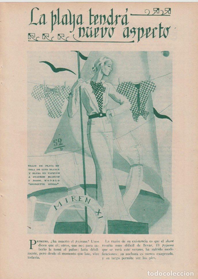 Collectionnisme de Revues et Journaux: La playa tendr&aacute; nuevo aspecto / Teresa Clemenceau; dibujos S. de Tejada - 1934