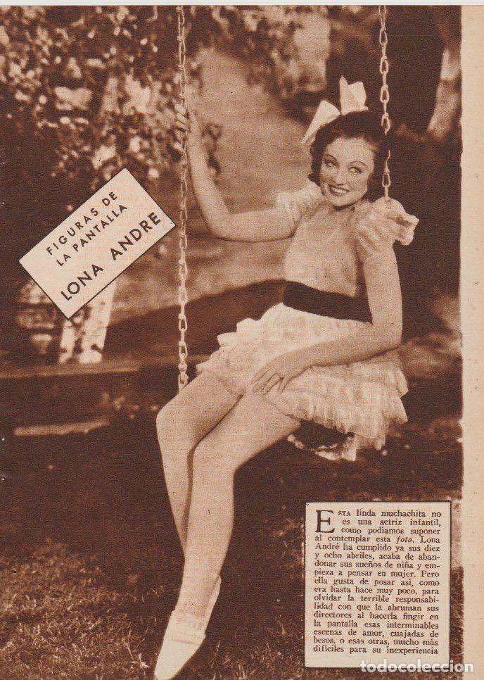 Collectionnisme de Revues et Journaux: * CINE * Lona Andre - 1934