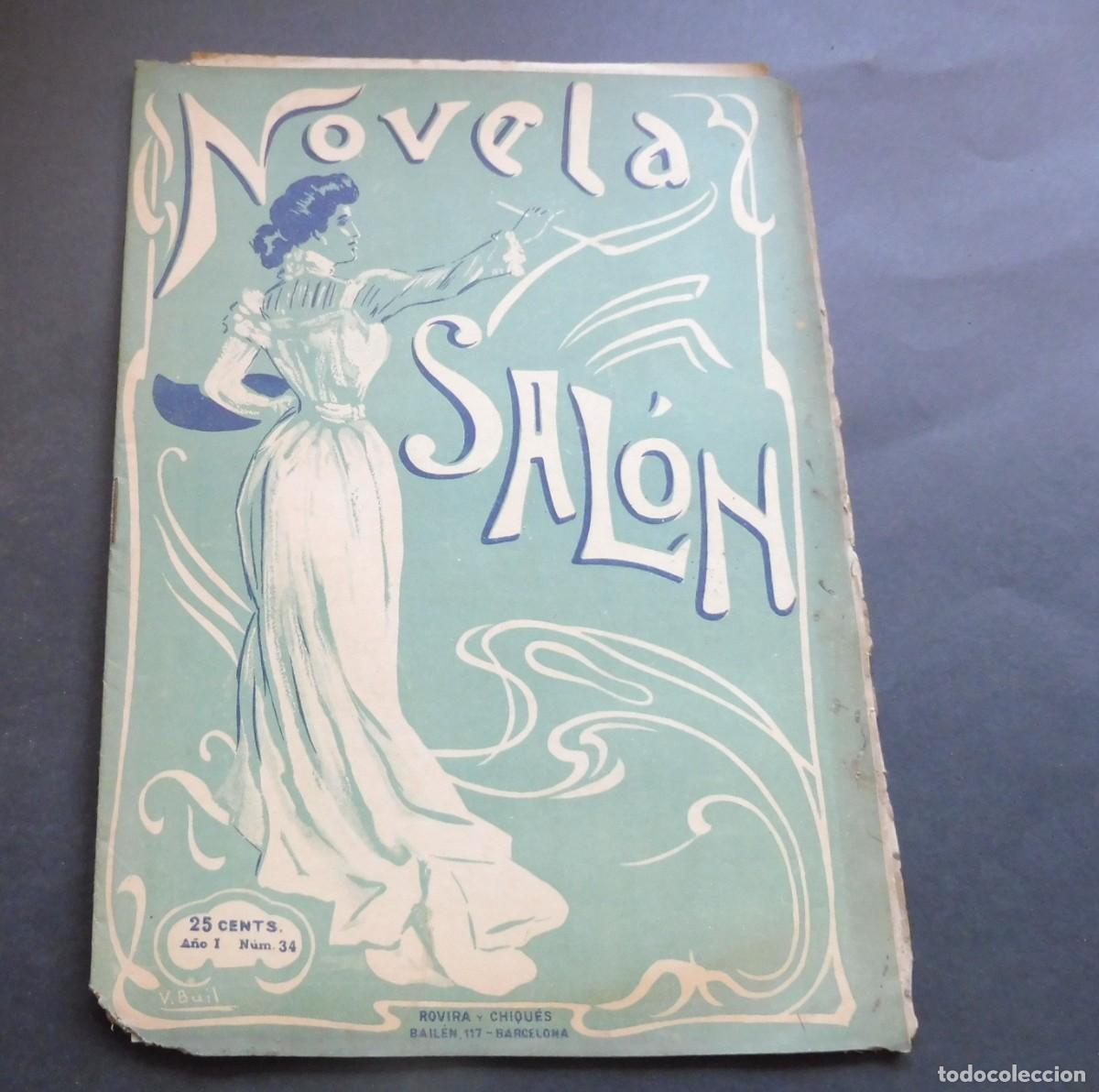 Collezionismo di Riviste e Giornali: REVISTA - NOVELA DE SAL&Oacute;N - N&Uacute;M 34 - A&Ntilde;O 1906 - SEMANARIO ILUSTRADO -