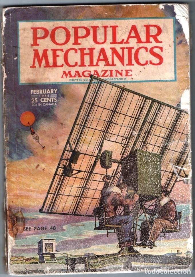 Coleccionismo de Revistas y Peri&oacute;dicos: 1946 FEBRERO POPULAR MECHANICS RADAR CUES THE NAVY FIGHTERS RADIO AND ELECTRONICS 208 PAG INGLES