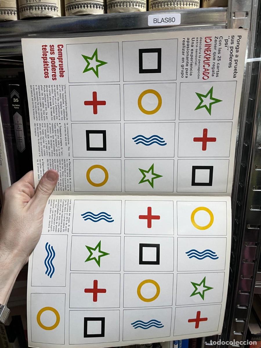 Sammeln von Zeitschriften und Zeitungen: BLAS80 &ndash; L&aacute;mina Lo Inexplicado: cartas Zener para pruebas de percepci&oacute;n extrasensorial y telepat&iacute;a.