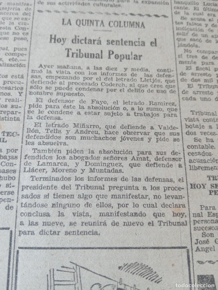 Collectionnisme de Revues et Journaux: DIA GRAFICO GUERRA CIVIL 1937 BELGICA ALVAREZ DEL VAYO PATRULLAS DE CANO BUSTILLO QUINTA COLUMNA