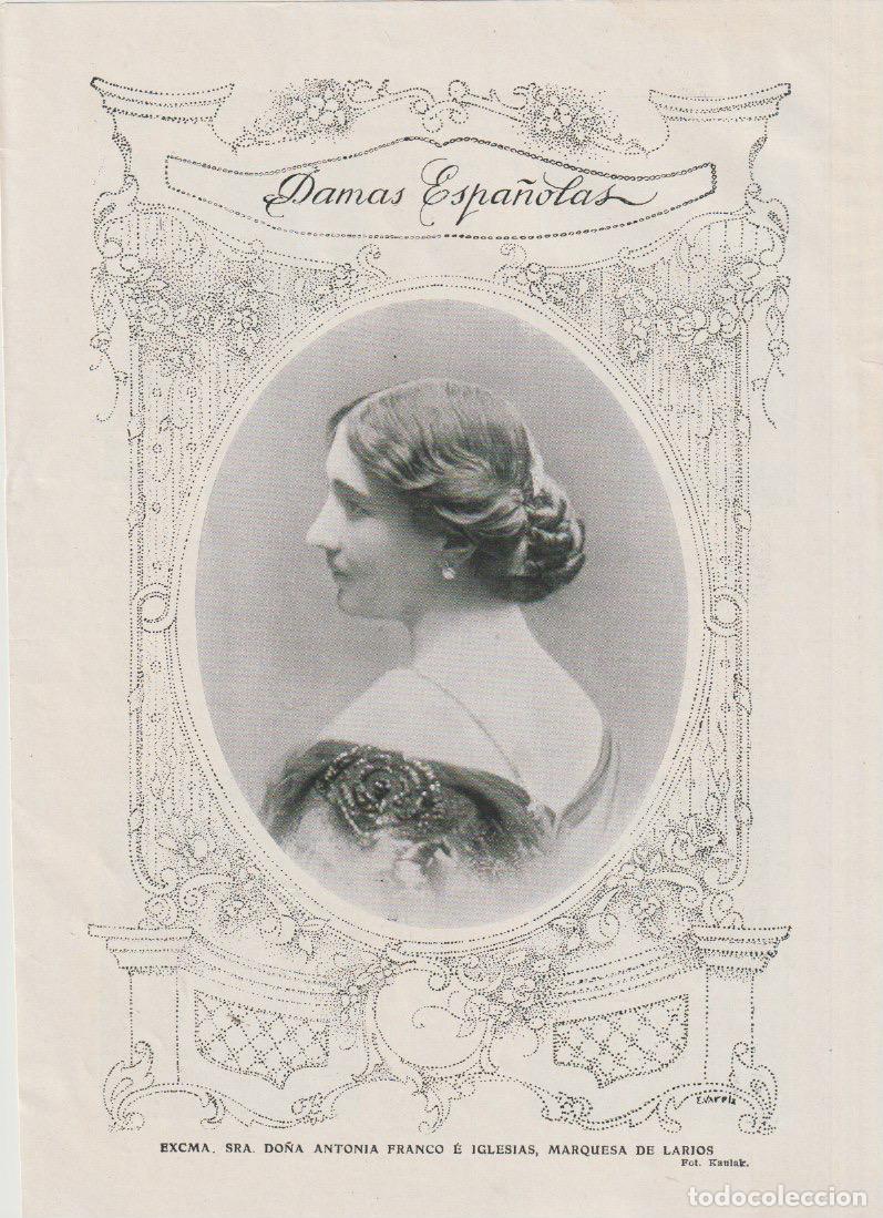Coleccionismo de Revistas y Peri&oacute;dicos: Antonia Franco e Iglesias, marquesa de Larios / foto Kaulak - 1912