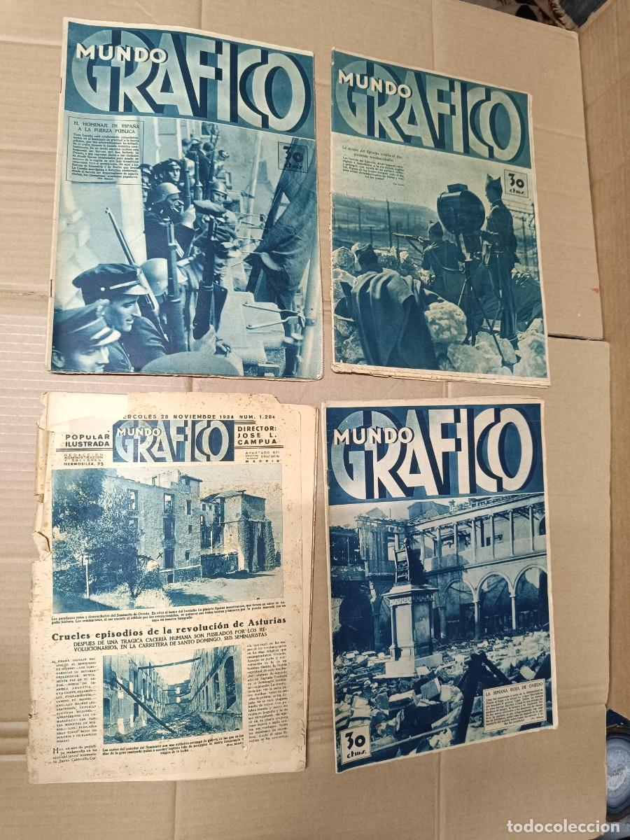 Coleccionismo de Revistas y Peri&oacute;dicos: LOTE DE 4 ANTIGUAS REVISTAS MUNDO GRAFICO, OCTUBRE NOVIEMBRE 1934, REVOLUCION ASTURIAS, COMPANYS P19